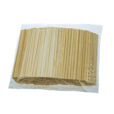 China Biodegradable Coffee Bamboo Stir Sticks Individually Wrapped 110mm For Beverage for sale