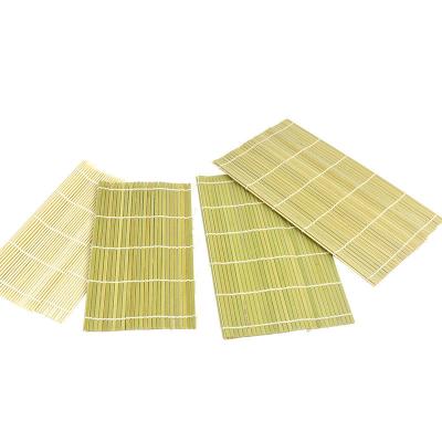 China Disposable Green Bamboo Sushi Rolling Matt Sheet 24x24cm for sale