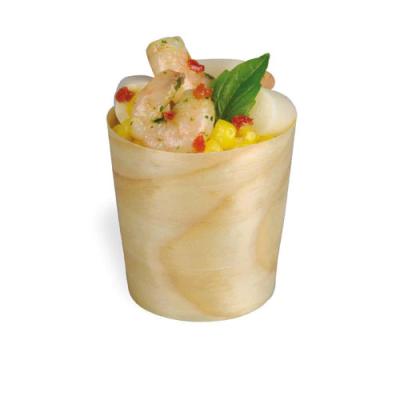China Postre de madera los 4.5cm de la comida de Mini Disposable Trifle Cups For del pino amistoso de Eco en venta
