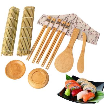 China 9PCS Disposable Bamboo Sushi Roll Set kit Rice Spreader For Starter for sale