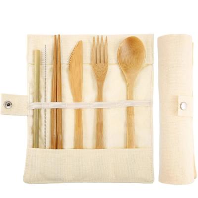China Biodegradable Bamboo Drinking Straws With Cutlery Set For Hot Drinks for sale
