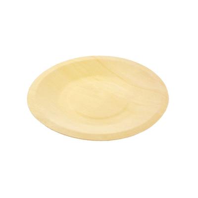 China LFGB Bulk Biodegradable Disposable Wooden Plates 160mm For Party Wedding for sale