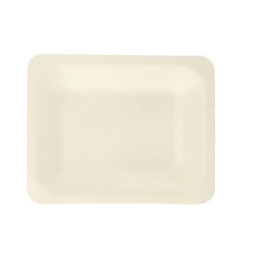 China FDA Rectangle Disposable Wooden Plates For Party Buffet Serving 125×95×15mm for sale