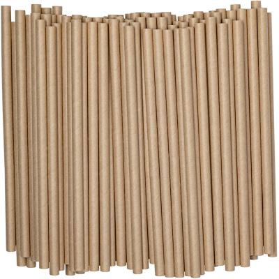 China 100Pack Biodegradable Kraft Paper Drinking Straws Bulk For Juices Shakes Smoothies for sale