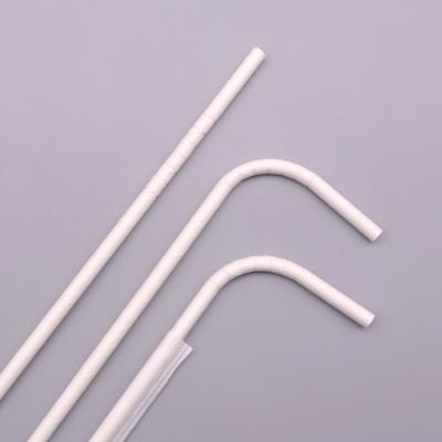 China Biodegradable Kraft Wrapped Drinking Straws Paper Smoothie Straws 6mm 19.7cm for sale