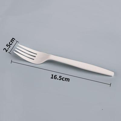 China 16.5CM Pla Compostable Bulk Plastic Forks Disposable Cutlery for sale