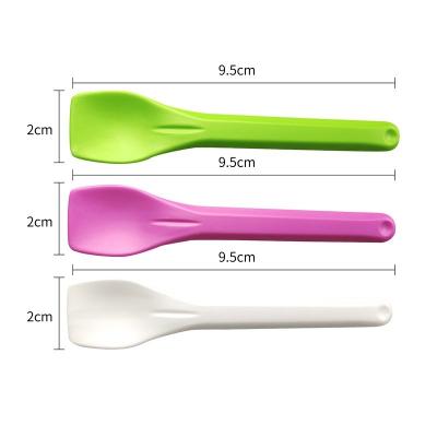 China Coloful Mini PLA Biodegradable Compostable Cutlery Spoons Bulk For Dessert 4'' for sale
