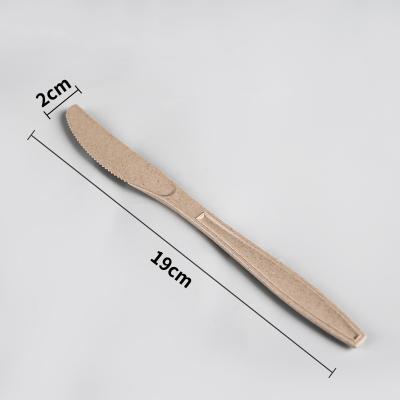 中国 旅行のために友好的な190mmの有機性ムギ繊維の使い捨て可能なナイフの刃物類Eco 販売のため
