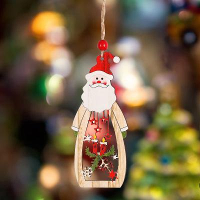 China Etiquetas navideñas de madera Adornos Etiqueta colgante de madera navideña en venta
