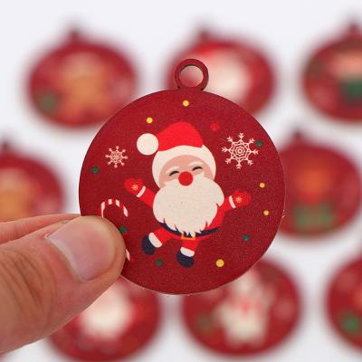 China Wooden Decoration Ornaments Gift Plaque Tags Merry Christmas Wood Sign Tags for sale