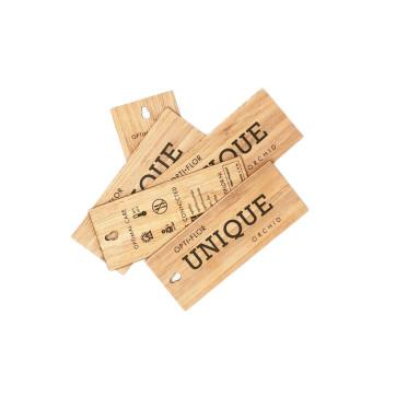 China Bamboo Clothes Label Tag With Information for sale
