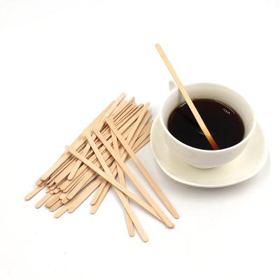 China Disposable Wrapped Wooden Coffee Stir Sticks 110mm 4.3inch For Cocktail Party for sale