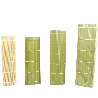 China Rolo de sushi de bambu descartável natural Mat Handmade Sets da cor verde à venda