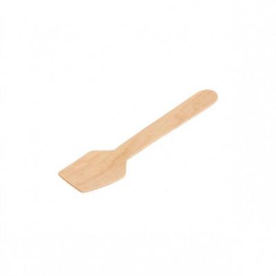 China Disposable Wooden Ice Cream Paddle Spoon Taster 95mm for sale