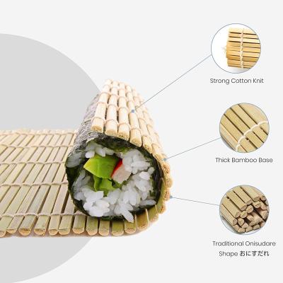 China LFGB 100% Bamboo Sushi Making Materials Roller 9.5x9.5 Inch for sale