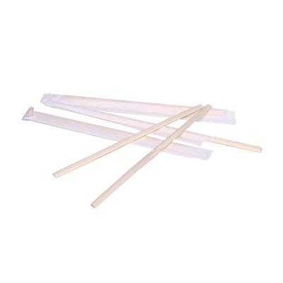 China Flat Disposable Bamboo Individually Wrapped Coffee Stick Stirrers 140mm for sale