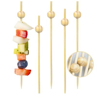 China Eco Friendly Cocktail Disposable Bamboo Food Picks Toothpicks 6 Inch For Food for sale