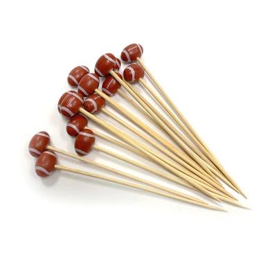 China Disposable Football Bamboo Food Picks Fancy Cocktail Toothpicks Party Supplies for sale