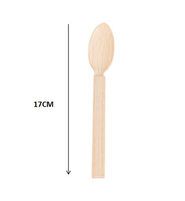 China 6.7inch Disposable Bamboo Cutlery Biodegradable Bamboo Spoons For Party for sale