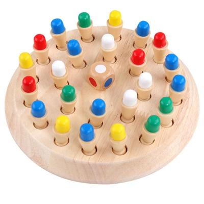 China 5.5cm Wooden Montessori Baby Toys Memory Matchstick Chess Game for sale