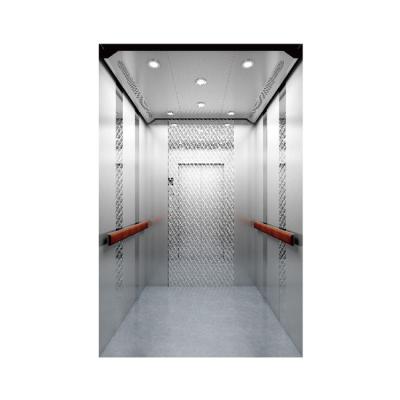 China 1m/S Stainless Steel Passenger Elevator Low Noise Stainless Steel Lift Cabin 1150kg for sale