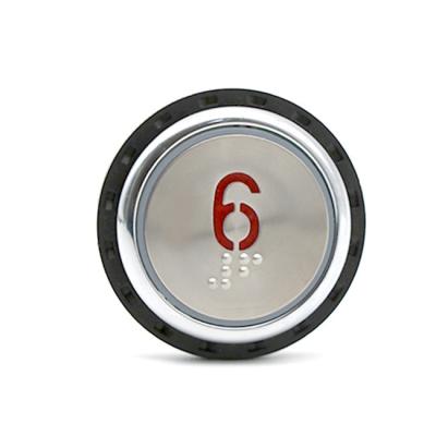 China Elevator Floor Cop Lop Elevator Push Button 27mm Red Number Touch Call Button for sale