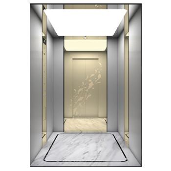 China Traction Hairline Stainless Steel Elevator Cabin Small Capacity Home Passenger Lift for sale