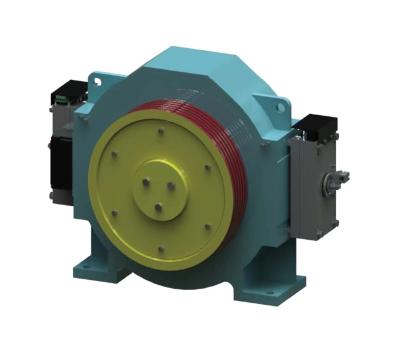 China Permanent Magnet Synchronous Motor Control Geared Elevator Machine Dia 450 / 550mm for sale