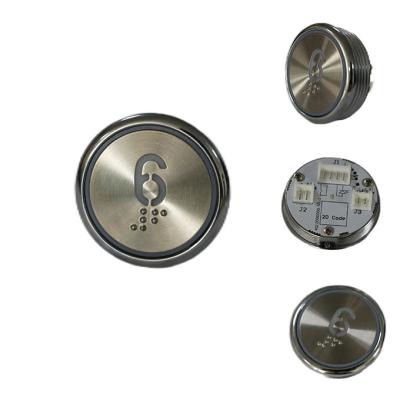 中国 12Vステンレス鋼のエレベーターの押しボタンの接触自由な上昇ボタンの上昇の予備品の円形 販売のため