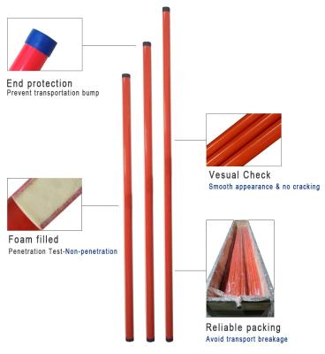 중국 단열 에포시 유리섬유 튜브 폼 꽉 찼다 유리섬유 튜브 라이브 라인 도구 판매용