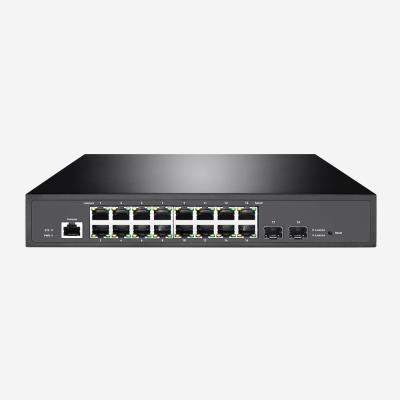 China 36Gbps Layer 2+ Managed Gigabit Switch 16 Ethernet RJ45 Ports 2SFP Switch for sale