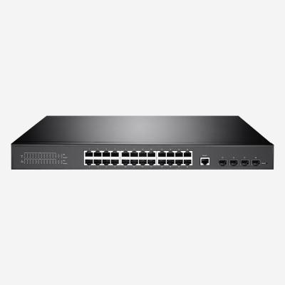 China 4 SFP Fiber Ports Layer 3 PoE Switch With 24G PoE Ports 380W for sale