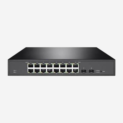 China Full Gigabit 2 Port SFP Fiber Switch With 16 RJ45 Ports IEEE802.3 Standard for sale