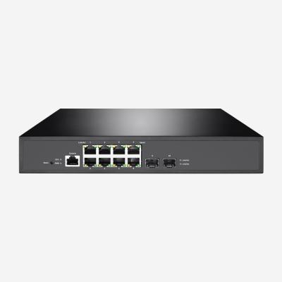 China 2 SFP Layer 2+ 8 Port PoE Switch Gigabit Support SNMP VLAN ACL IPV6 SSL for sale
