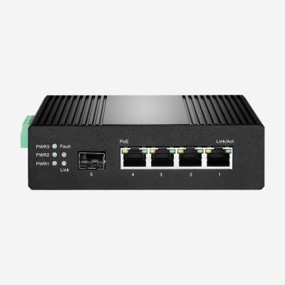 Cina Il gigabit industriale PoE di 4GE 1SFP commuta il commutatore di Ethernet del porto 10Gbps 5 in vendita