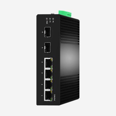 China CE ROHS Industrial Ethernet Switch With 2 SFP Fiber Ports 4 RJ45 Ports for sale