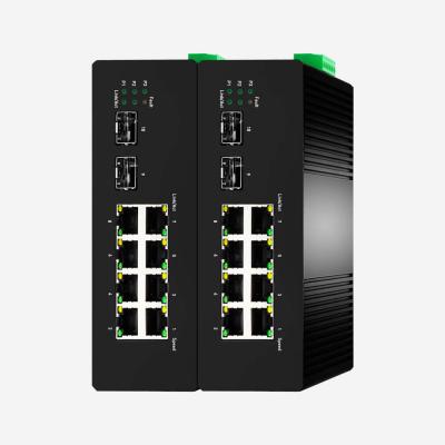 China IEEE802.3 Af/At Industrial Gigabit Ethernet Switch With 8 Gigabit PoE Ports 2G SFP Ports for sale