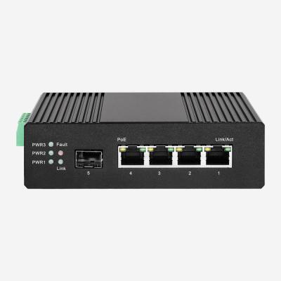 China EMC Industrial Ethernet Switch Poe 4 Port Poe Switch VLAN SNMP for sale