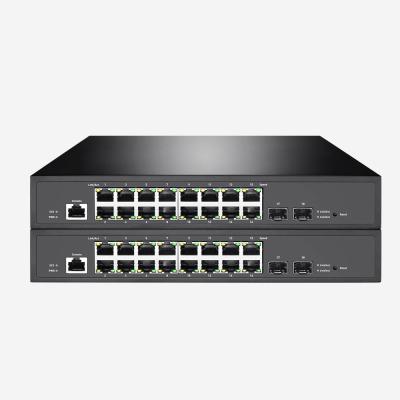 China SNMP Gigabit 16GE 2SFP L2+ Managed Switch 18 Port Ethernet Switch for sale