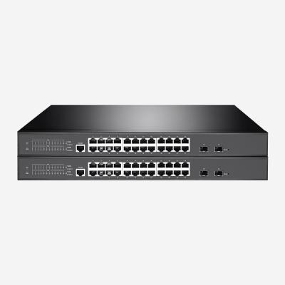 China 24GE PoE Layer 2+ Managed PoE Switch With 2G SFP Slots 802.1Q VLAN QOS for sale