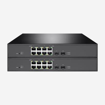 China 20G 8 Port Smart Poe Switch With 2 SFP Ports Layer 2 Managed Switch QoS for sale