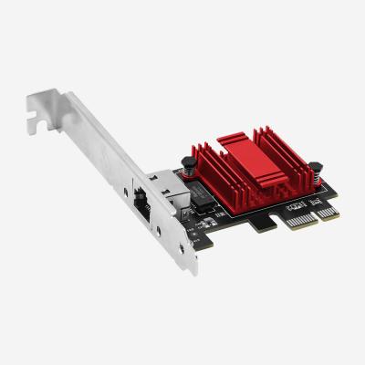 China RTL8125B Red PCIE Card Wired Computer Network Card RSS for sale
