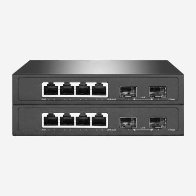 China 10/100/1000 Mbps Unmanaged SFP Switch With 4 RJ45 Ports And 2 SFP Fiber Ports for sale