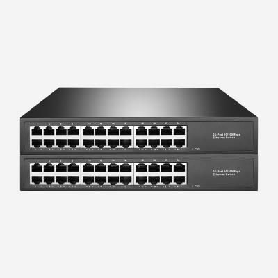 China 24 Port 10/100 Mbps Wired Network Switch 266 X 183 X 39 Mm Dimension for sale