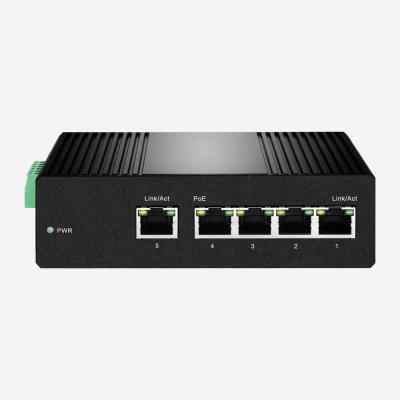 China 10Gbps Industrial Smart PoE Switch 44V-57V With 4 PoE+ 30W RJ45 Ports And 1 RJ45 Port for sale