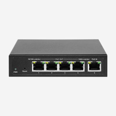 China Desktop Smart PoE Switch With 5 Cable Max 100m And IEEE 802.3x Flow Control for sale