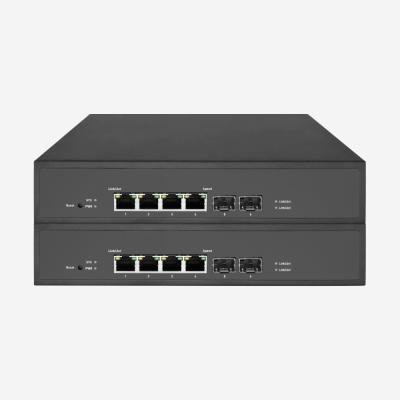 China 65W 6 Port Gigabit Smart PoE Switch 10/100/1000 Mbps Data Transfer With VLAN Support for sale