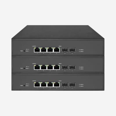 China 4 RJ45 2 SFP Gigabit POE Network Switch With IEEE 802.3u For Business Use for sale