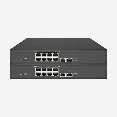 China 2 RJ45 8 POE Network Switch 0°C To 45°C Store And Forward Architecture for sale
