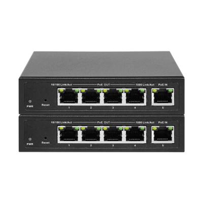 China IEEE 802.3af/At/At Unmanaged PoE Switch 10/100/1000 Mbps For Data Transfer for sale
